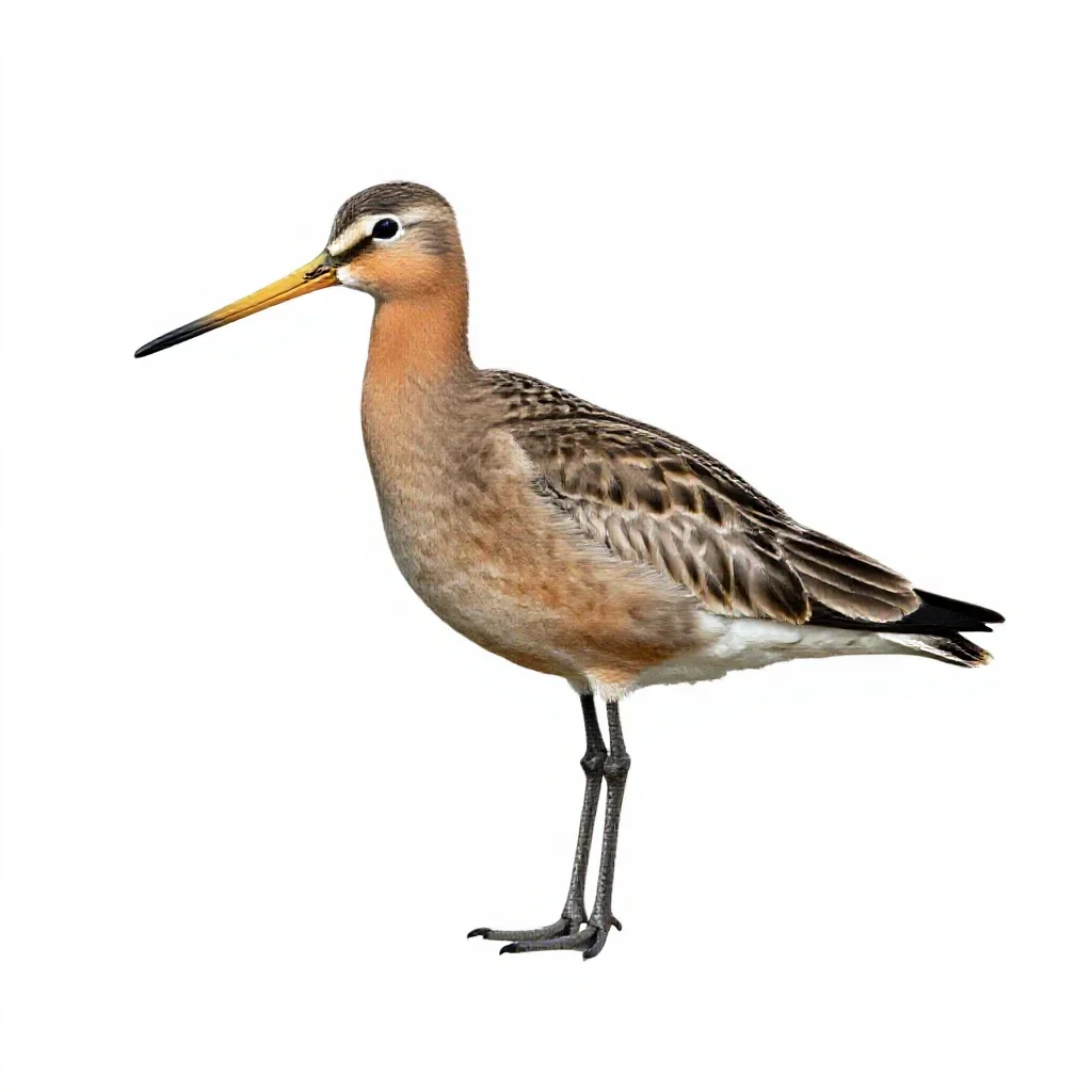 Godwit isolated on a white background