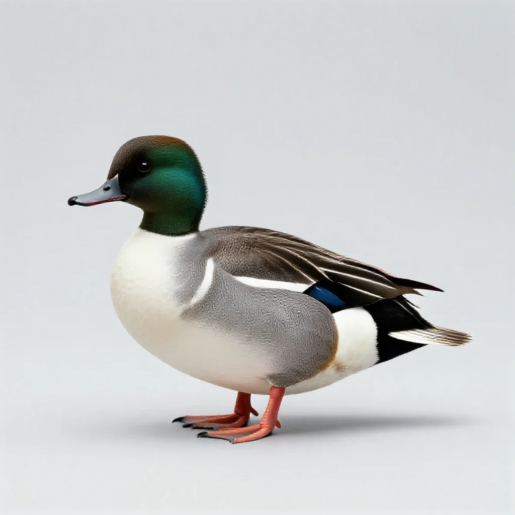 Goosander isolated on a white background