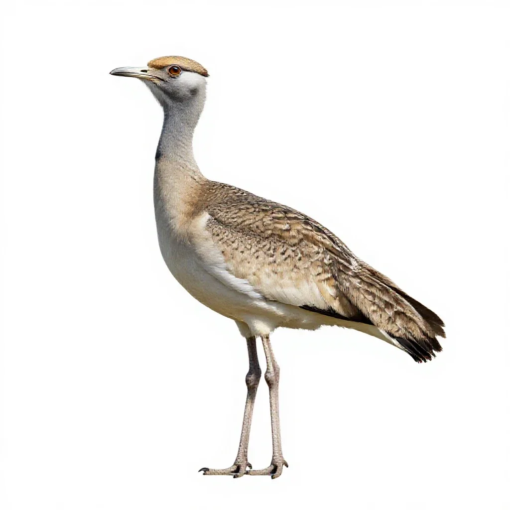 Great bustard isolated on a white background