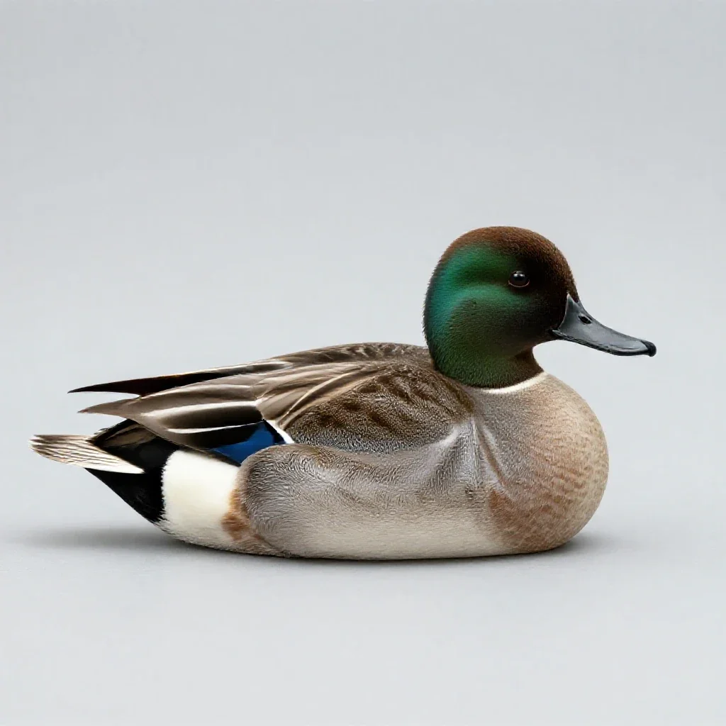 Greater scaup isolated on a white background