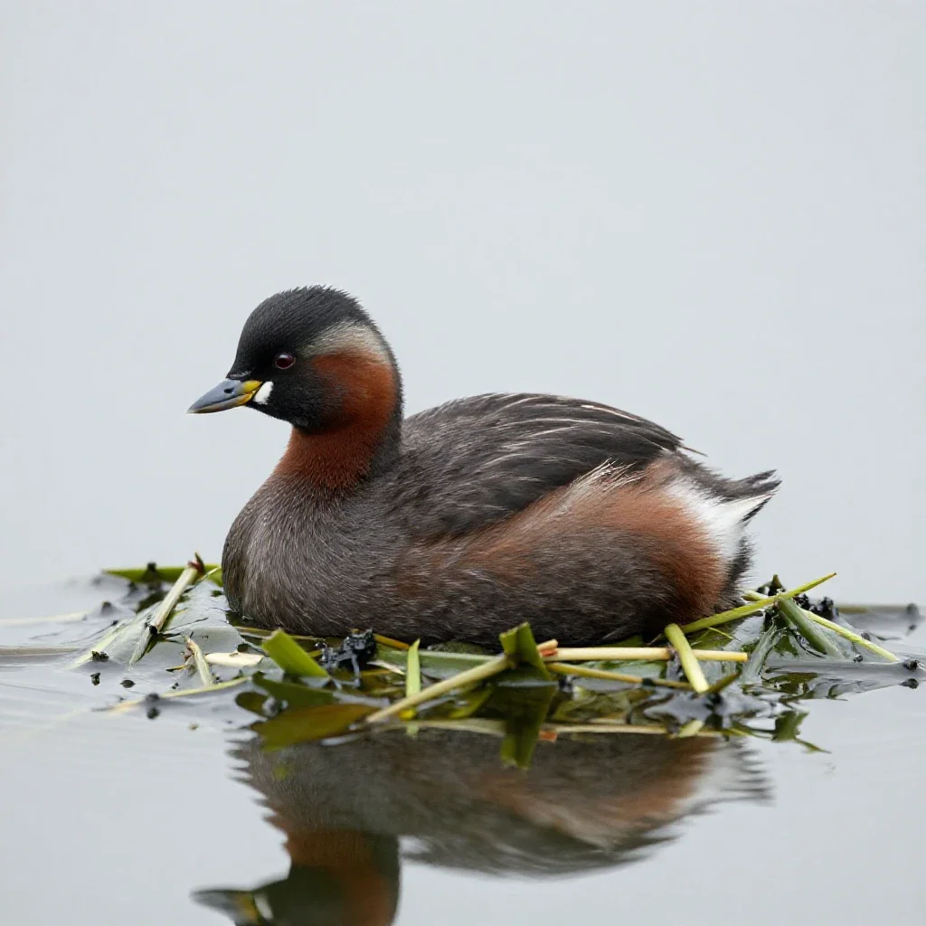 Grebe isolated on a white background