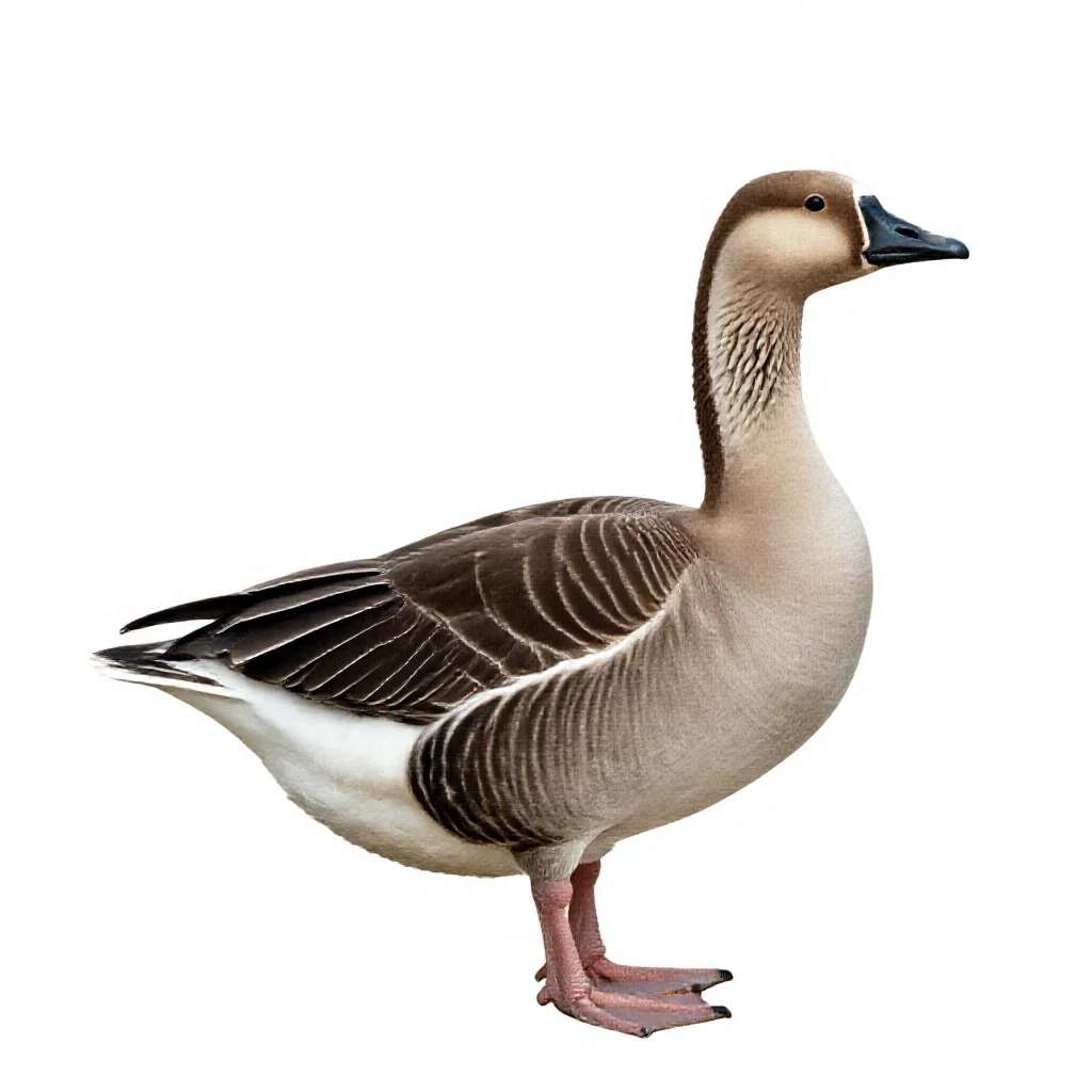 Greylag isolated on a white background
