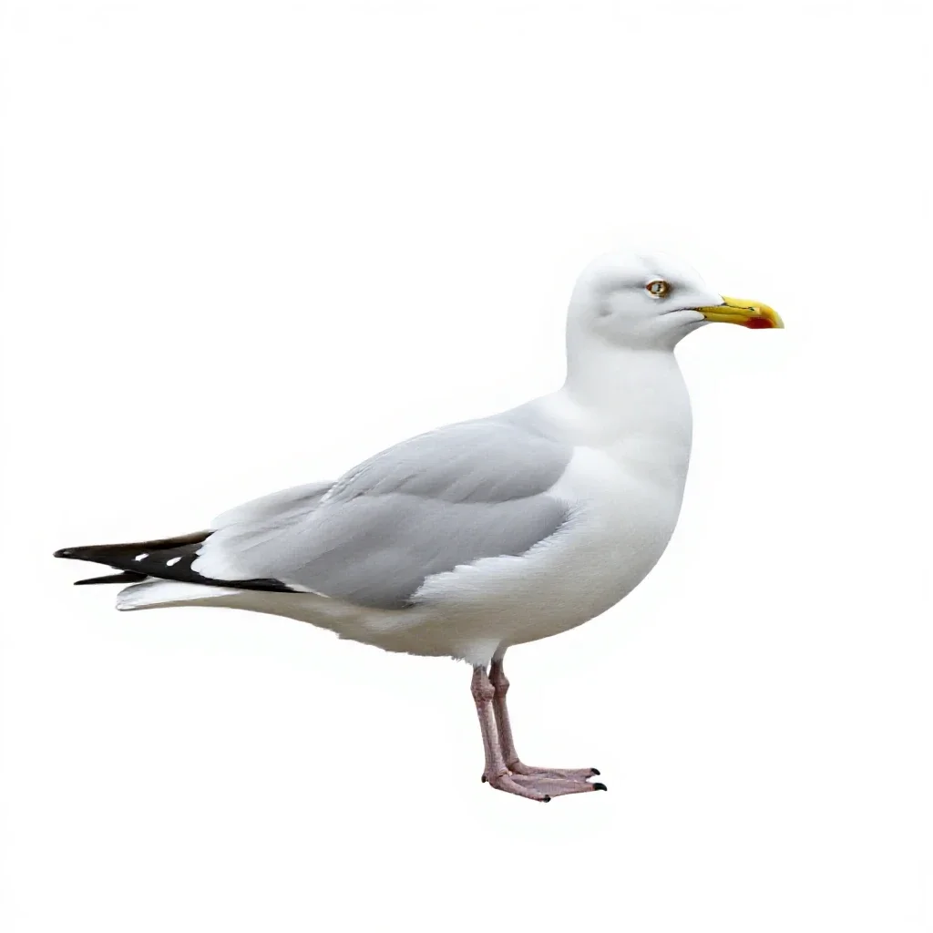 Gull isolated on a white background