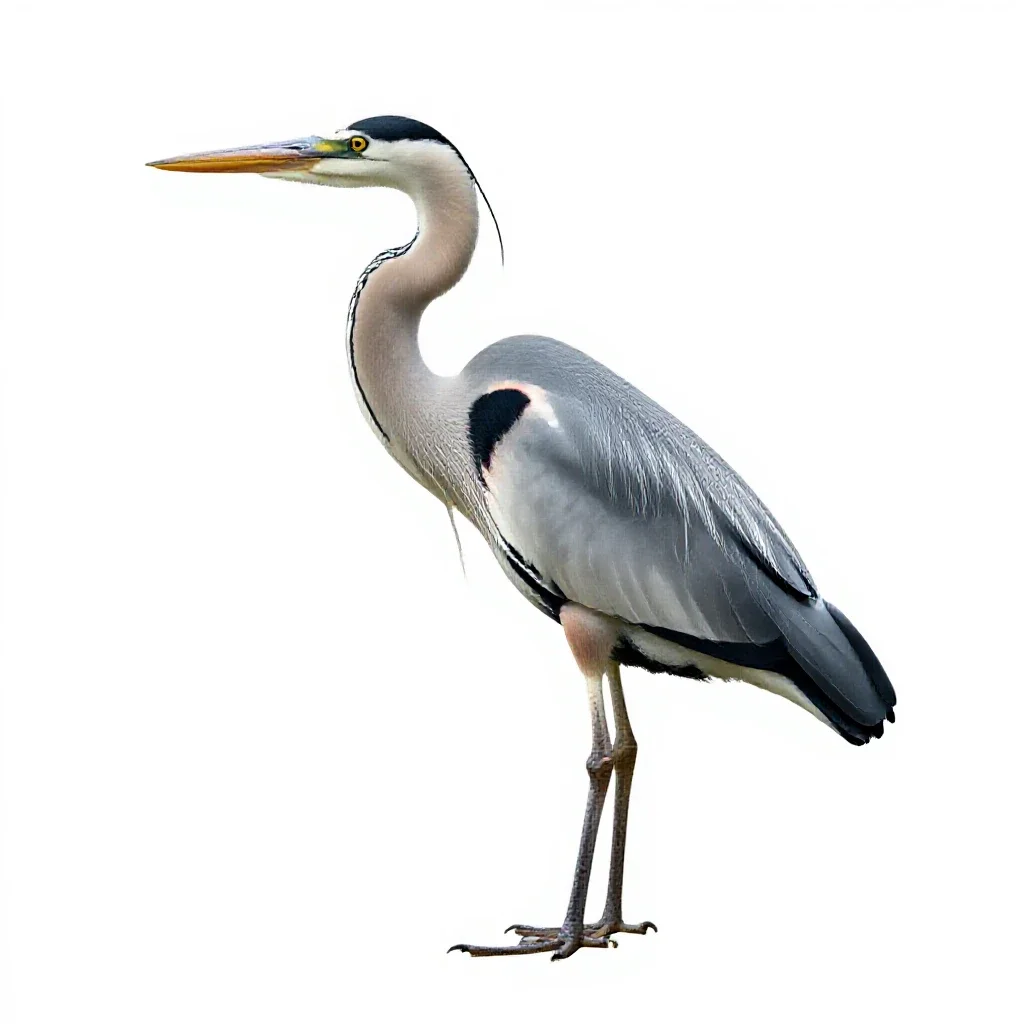 Heron isolated on a white background