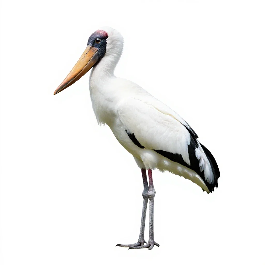 Jabiru isolated on a white background