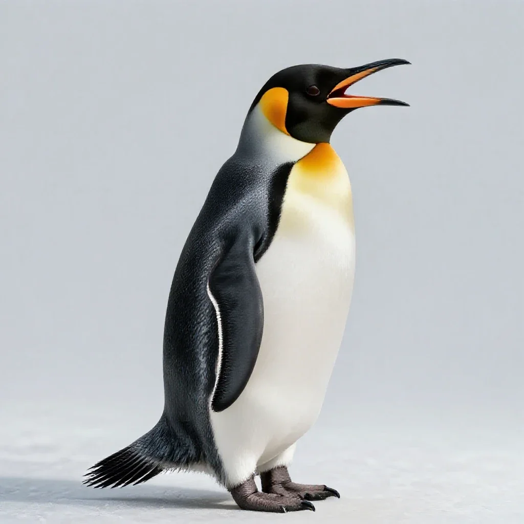 Jackass penguin isolated on a white background