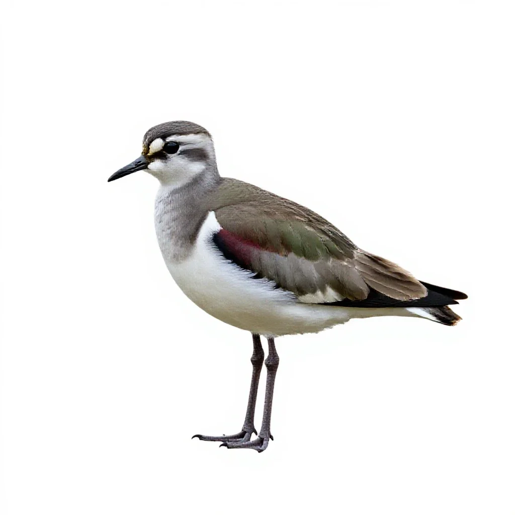 Lapwing isolated on a white background