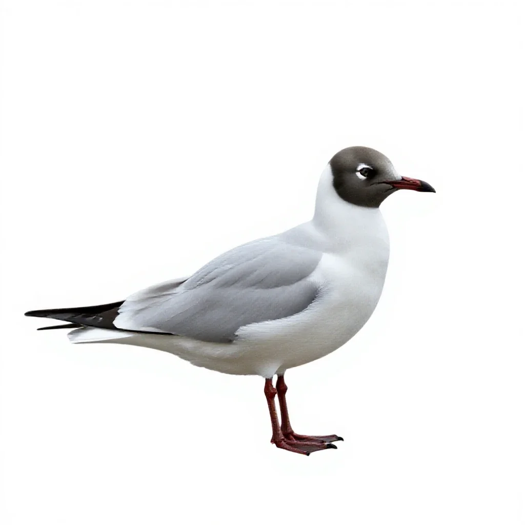 Laughing gull isolated on a white background