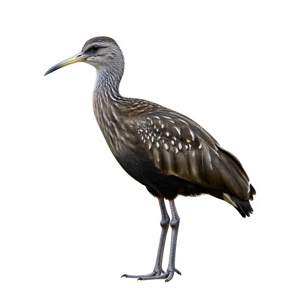 Limpkin isolated on a white background