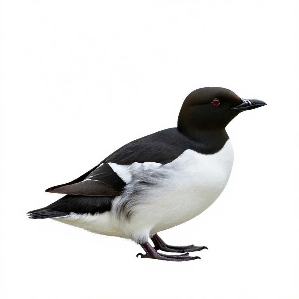 Little auk isolated on a white background