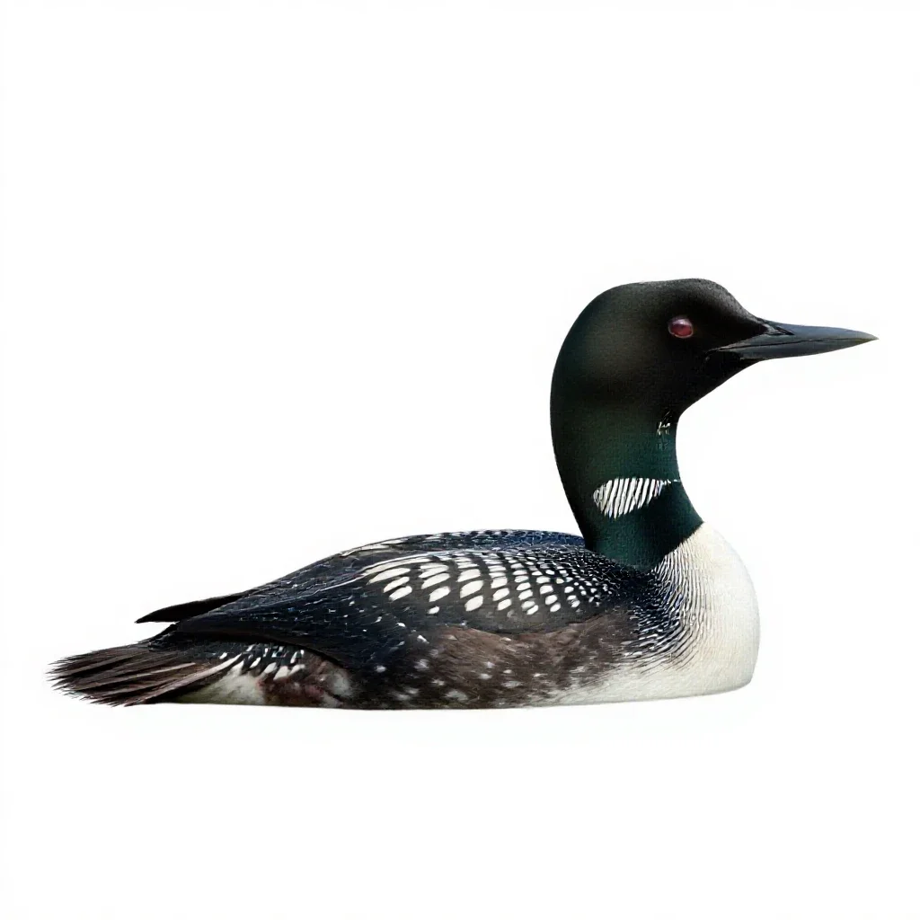 Loon isolated on a white background