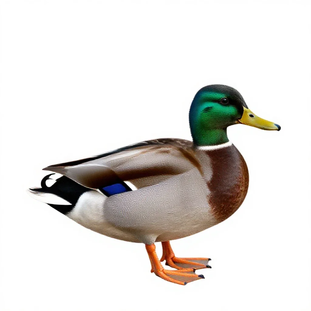 Mallard isolated on a white background