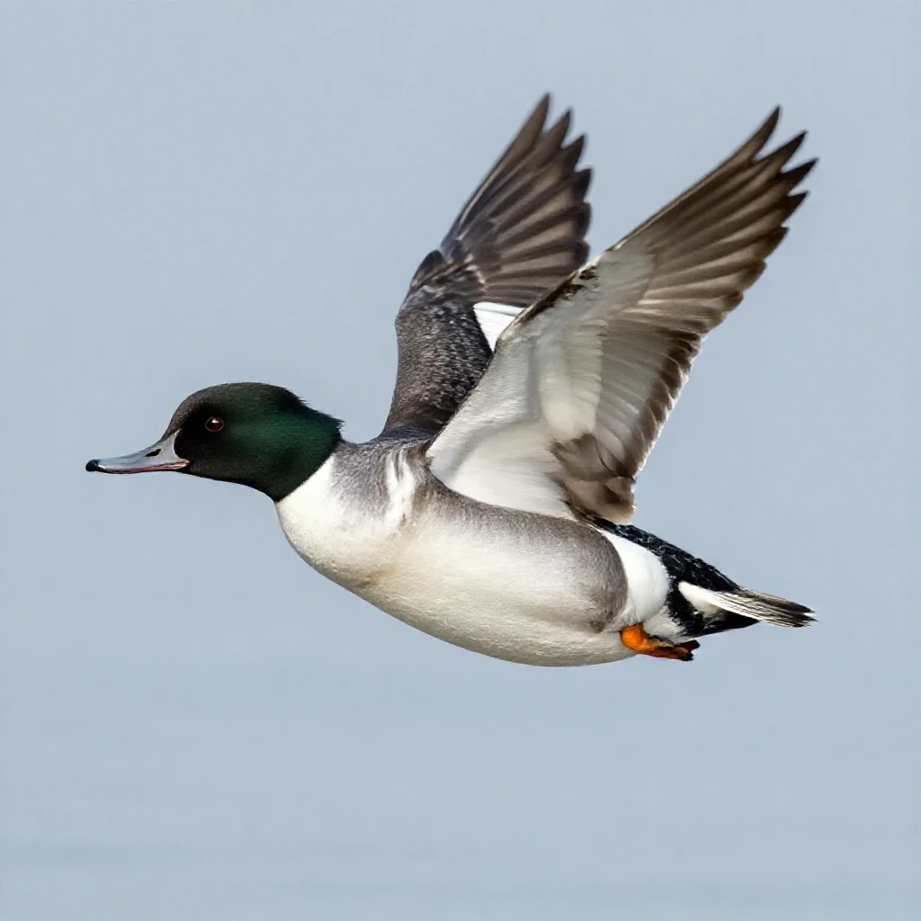 Merganser isolated on a white background