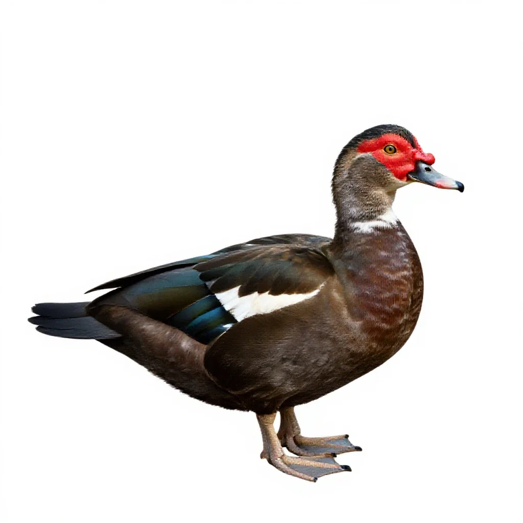 Muscovy duck isolated on a white background