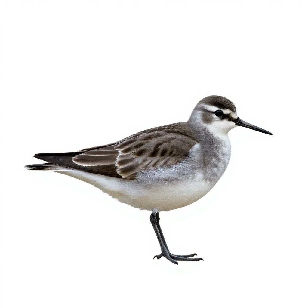 Northern phalarope isolated on a white background