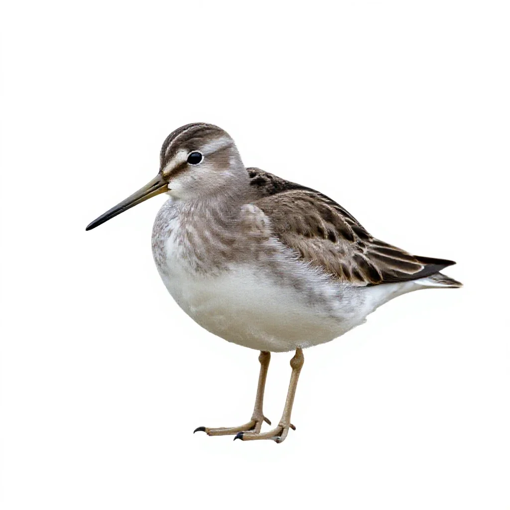 Pectoral sandpiper isolated on a white background