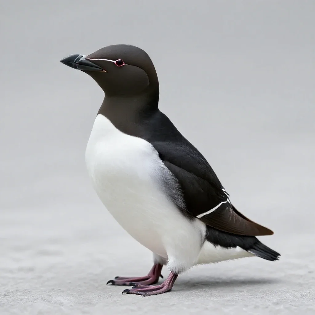 Pigeon guillemot isolated on a white background