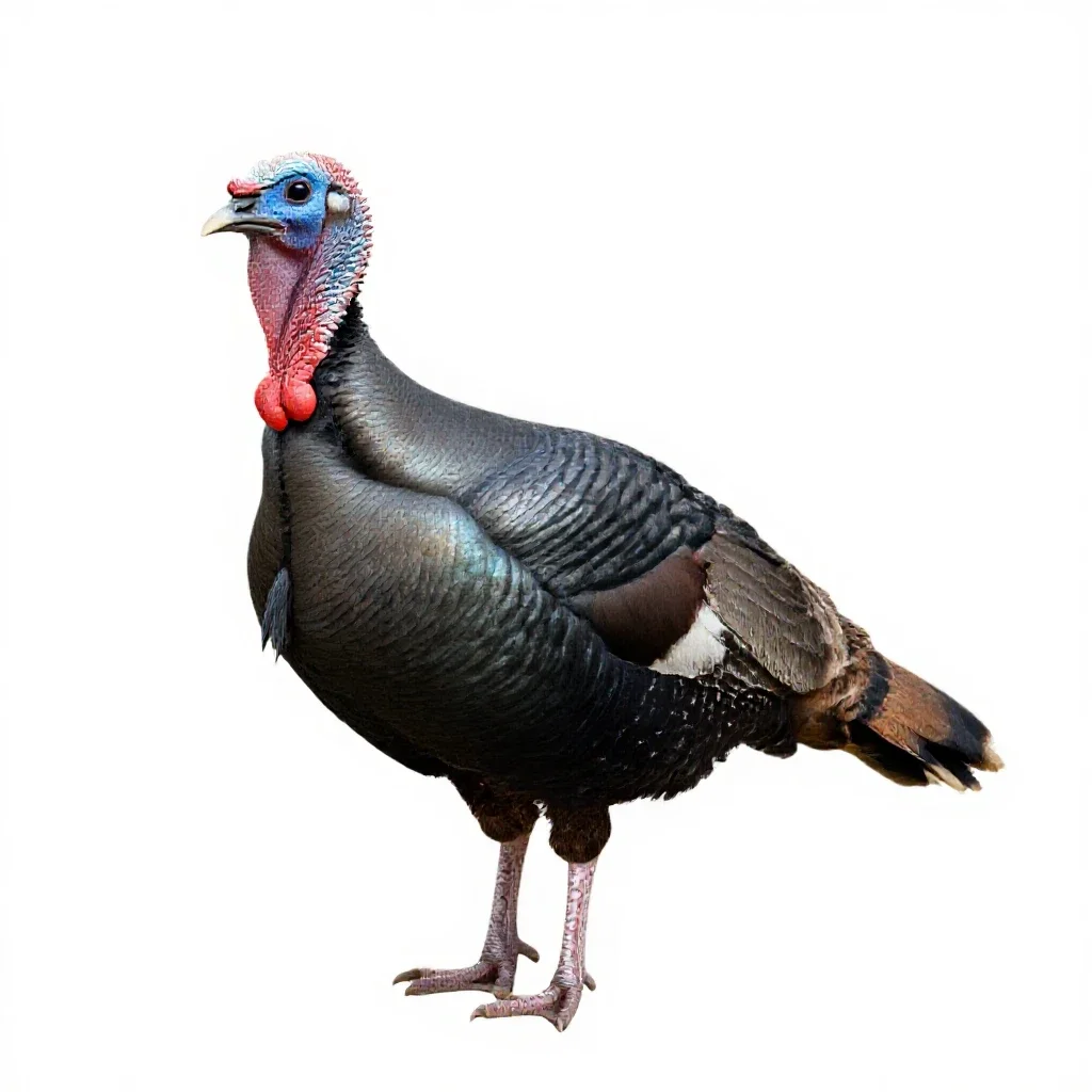Plain turkey isolated on a white background