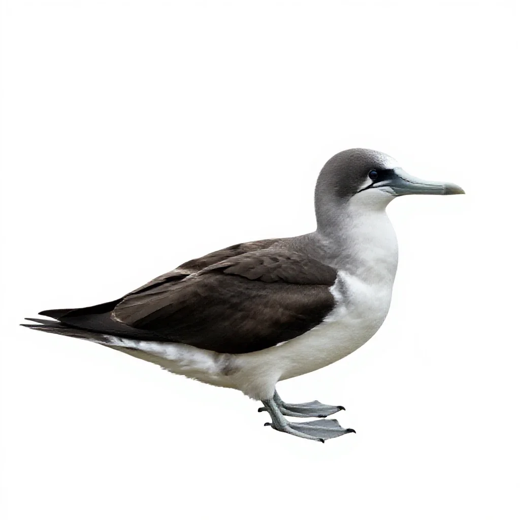 Procellariiform seabird isolated on a white background
