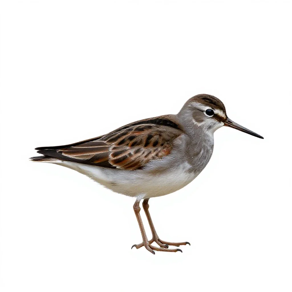Red-backed sandpiper isolated on a white background