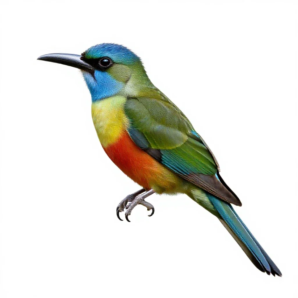 Resplendent quetzel isolated on a white background