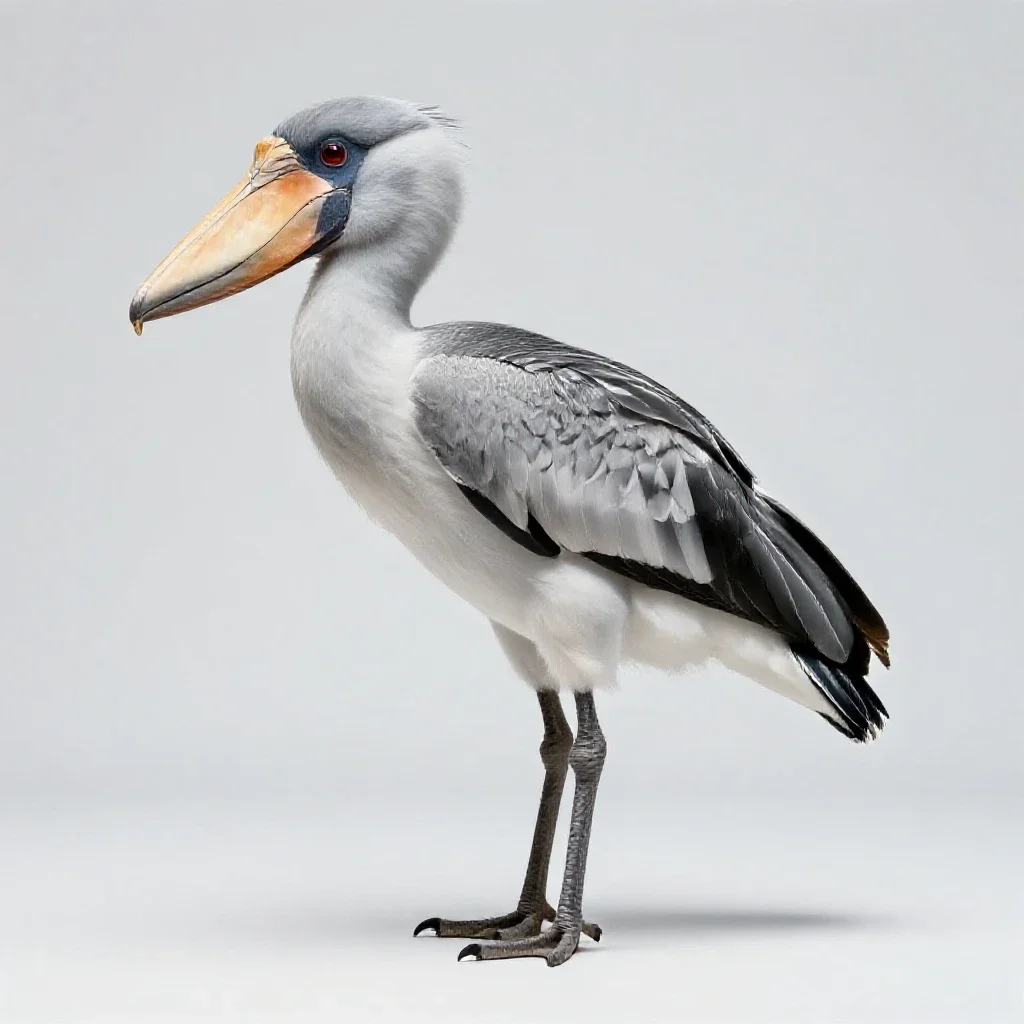 Shoebill isolated on a white background