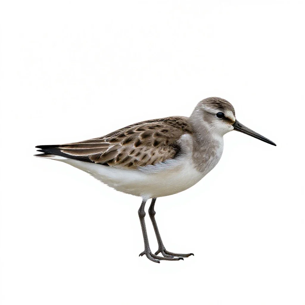 Shorebird isolated on a white background