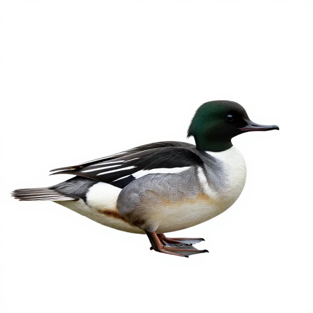 Smew isolated on a white background