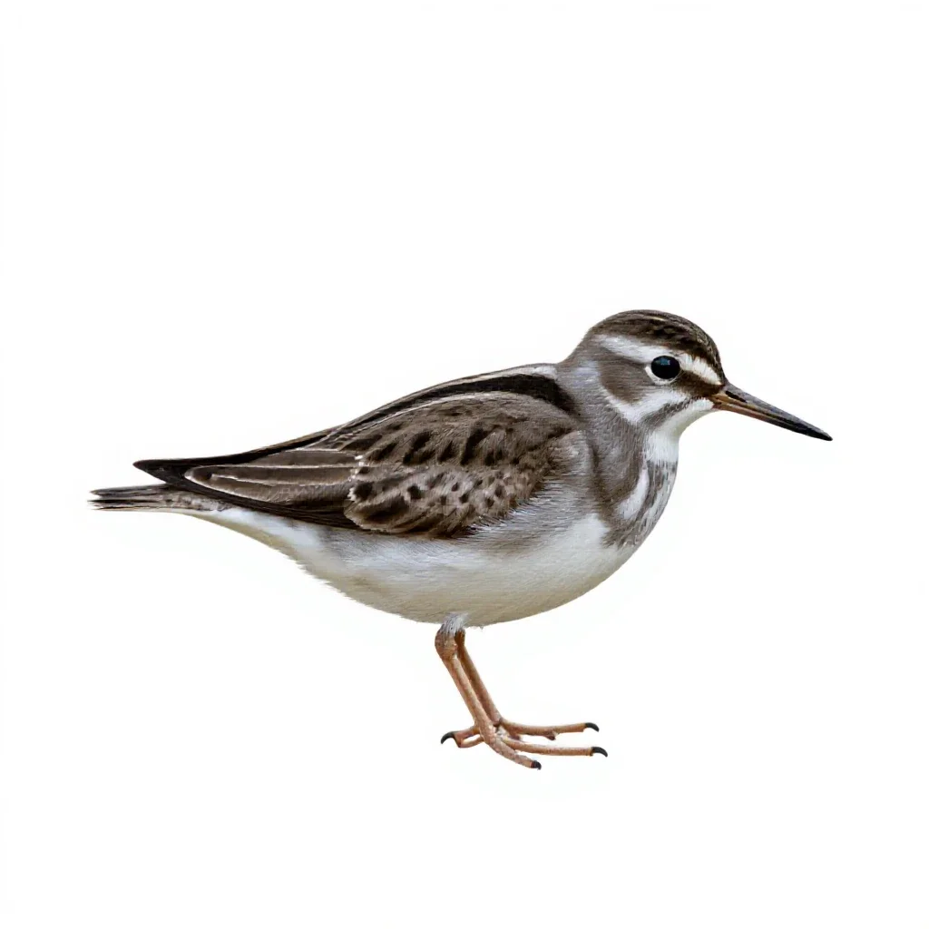 Spotted sandpiper isolated on a white background