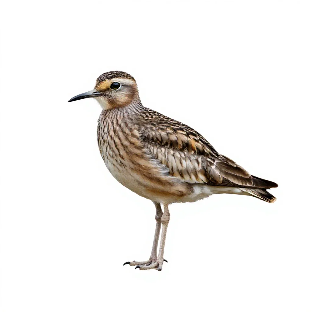 Stone curlew isolated on a white background
