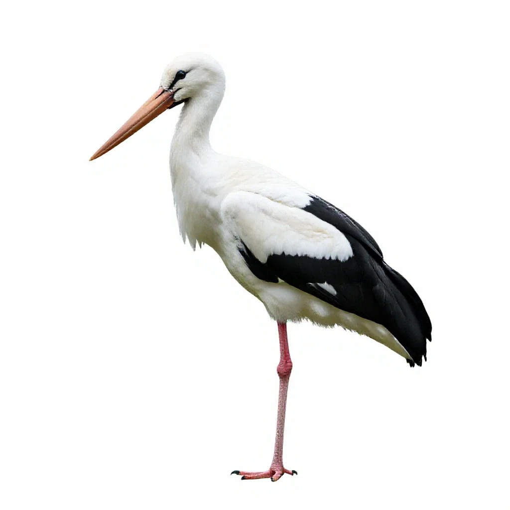Stork isolated on a white background