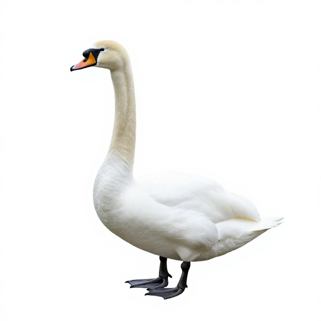 Swan isolated on a white background