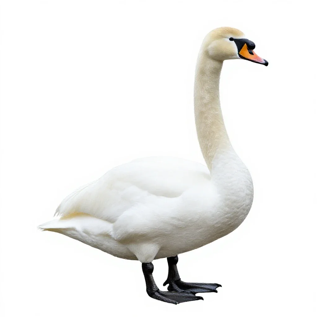 Trumpeter isolated on a white background