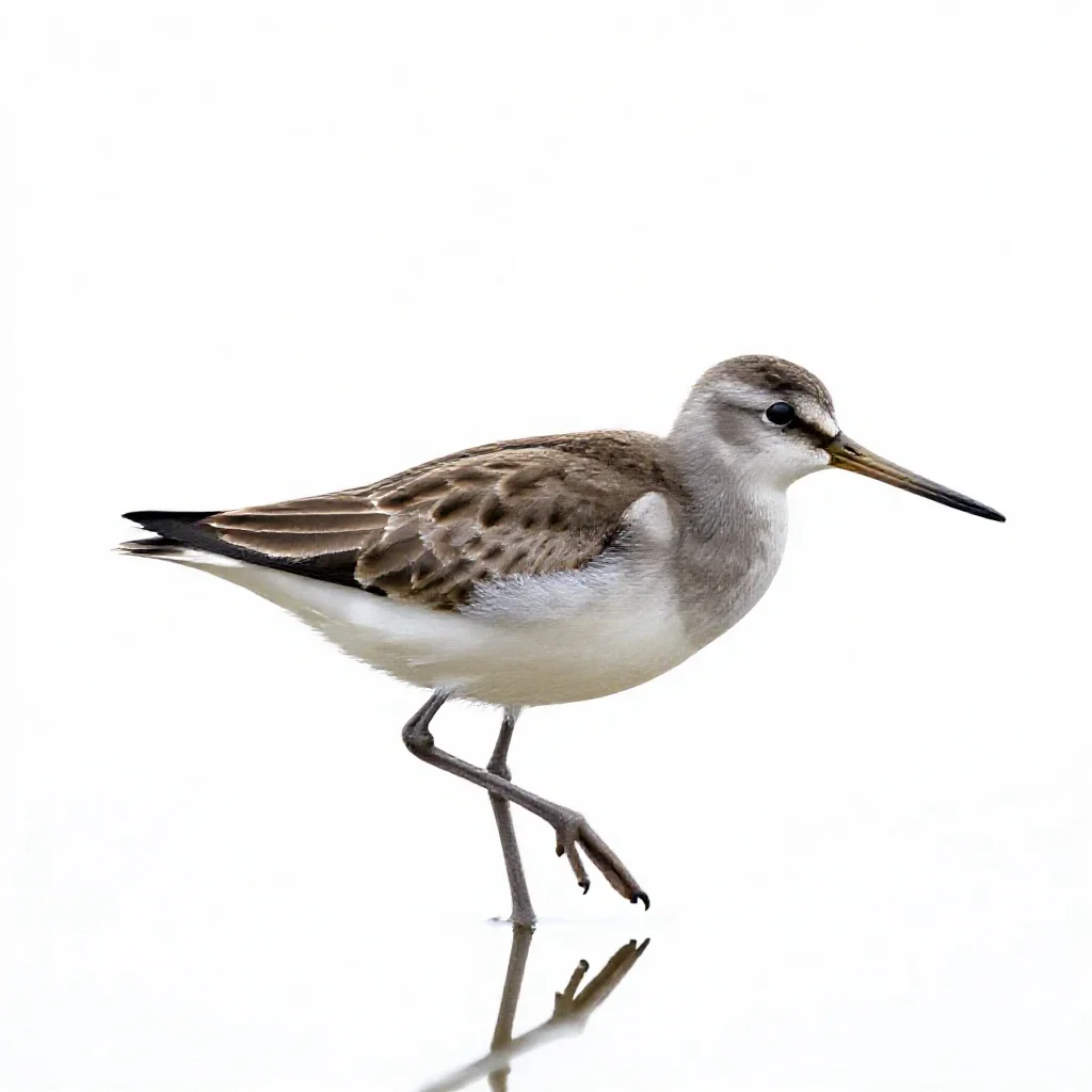 Wading bird isolated on a white background
