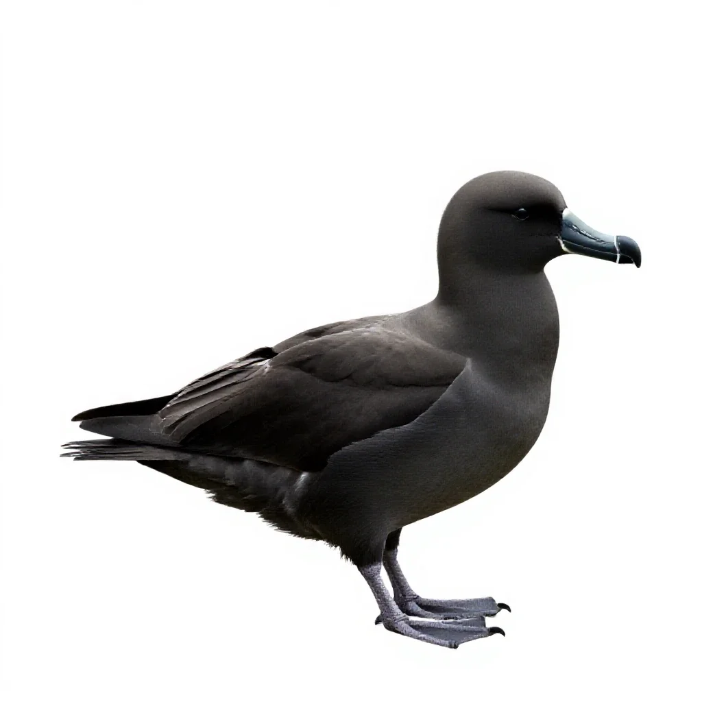 White-chinned petrel isolated on a white background