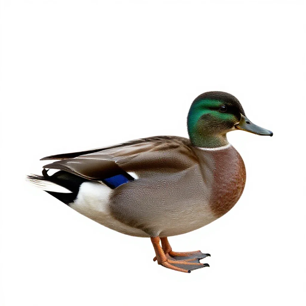 Widgeon isolated on a white background