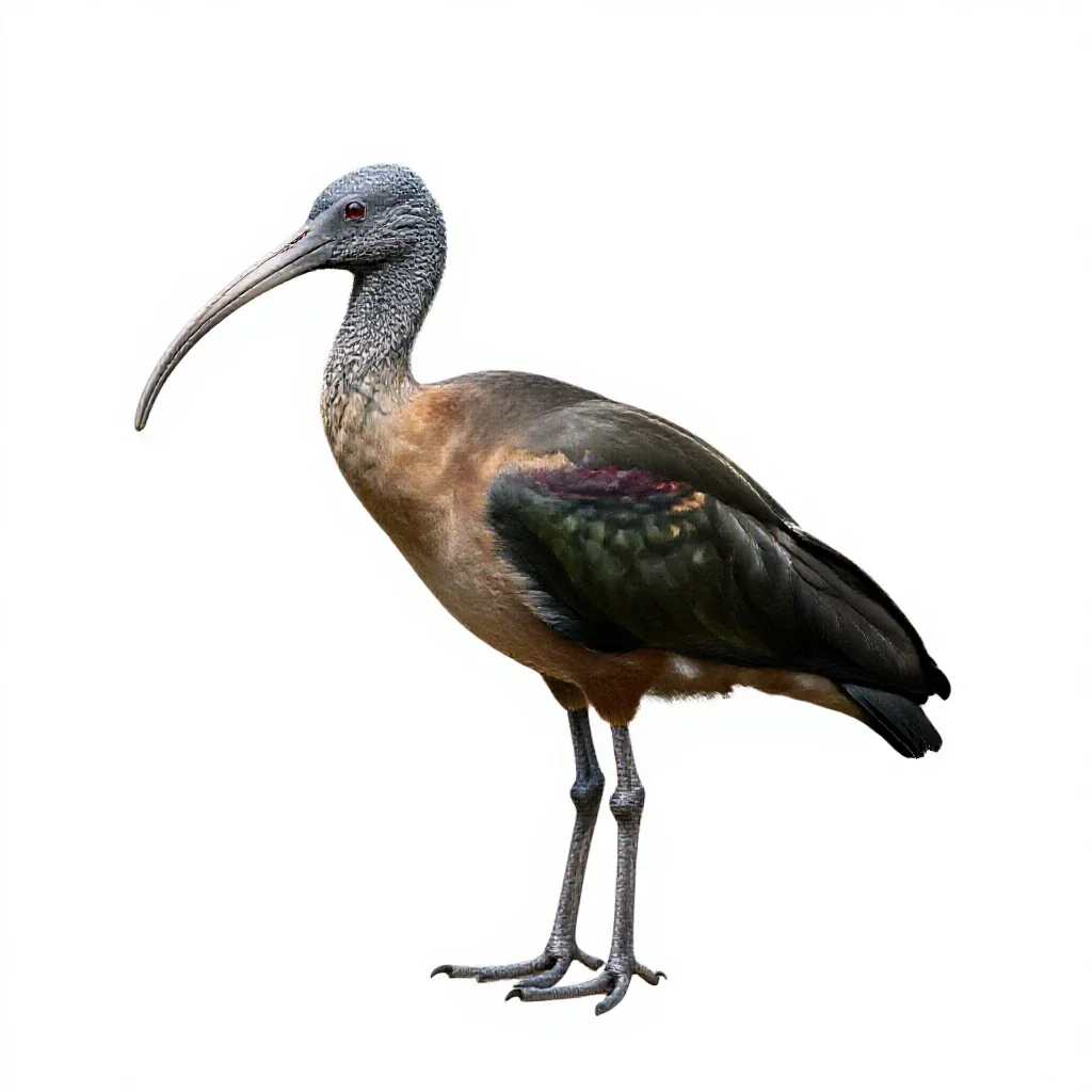 Wood ibis isolated on a white background