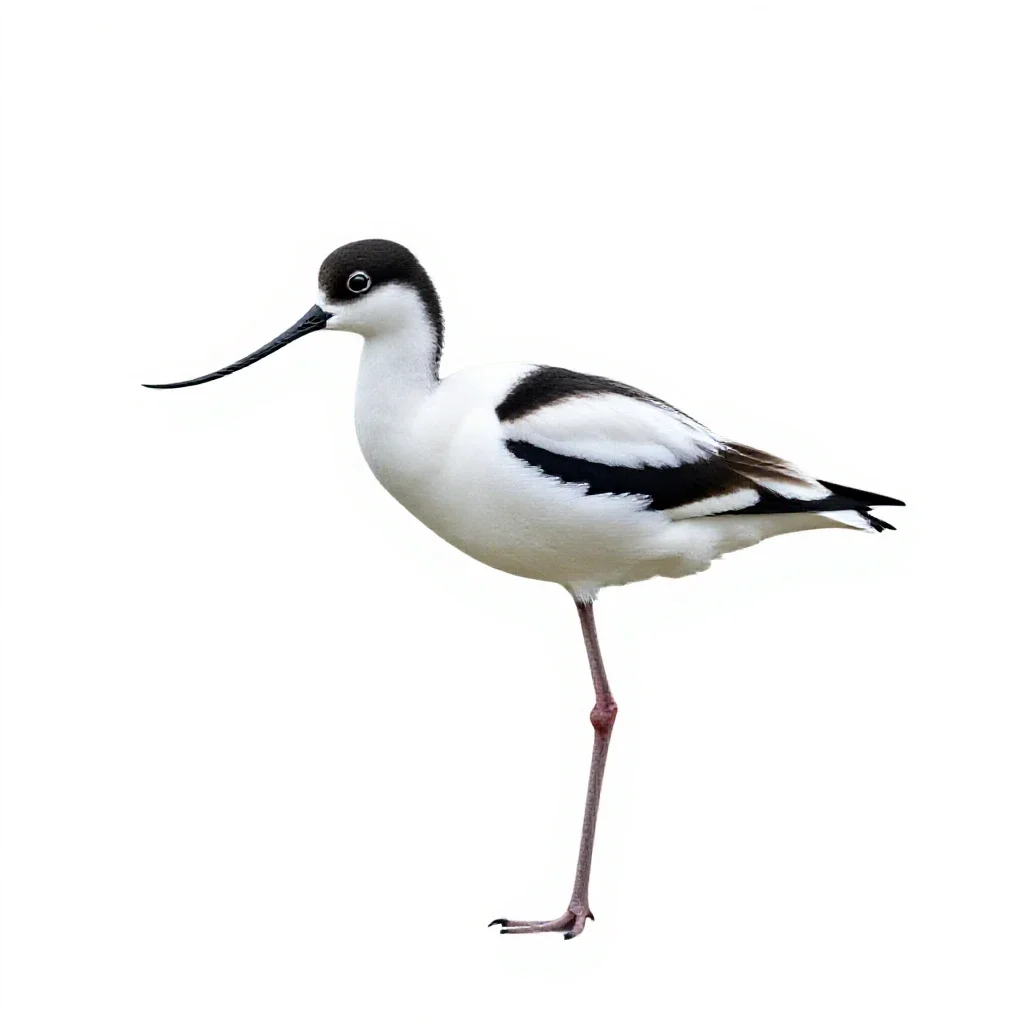 Avocet isolated on a white background