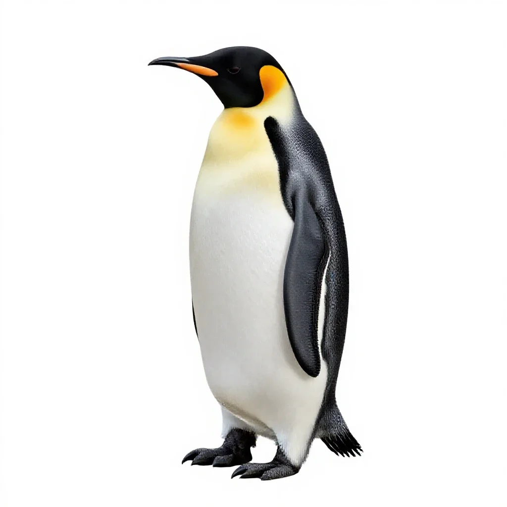 Emperor penguin isolated on a white background
