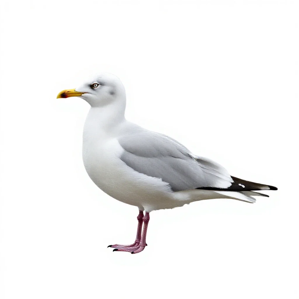 Ivory gull isolated on a white background