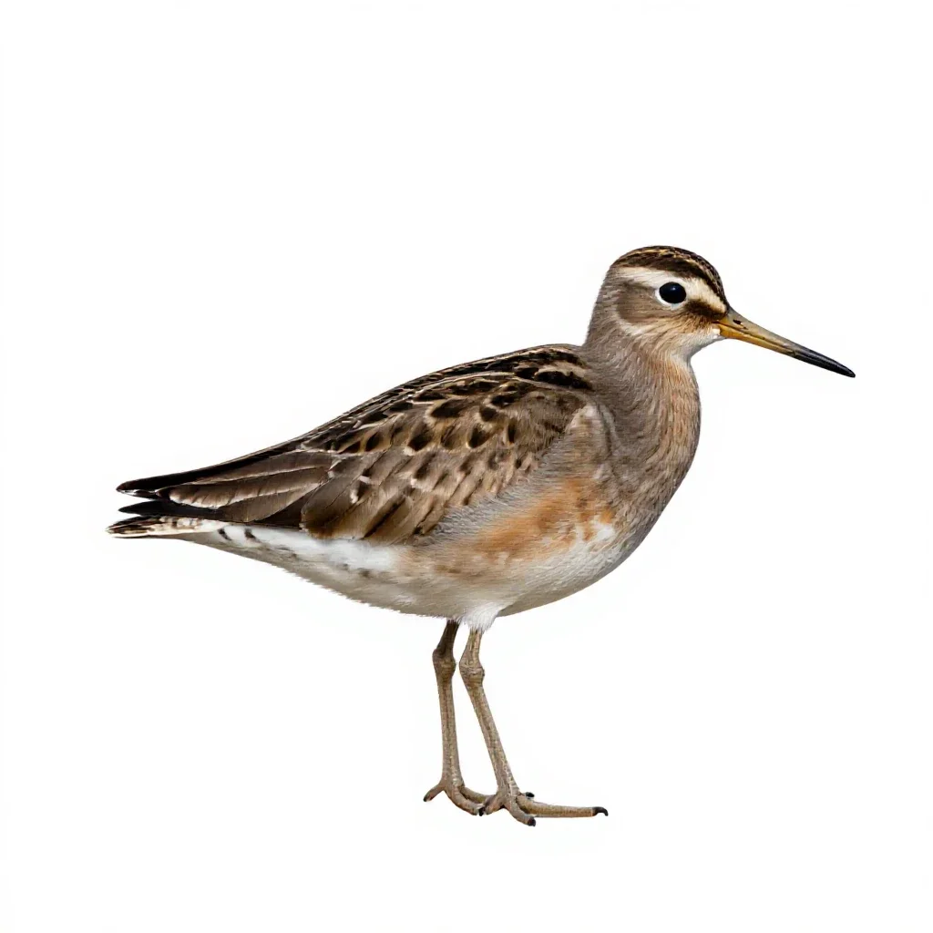 Upland sandpiper isolated on a white background