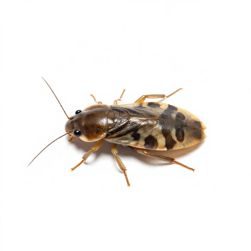 Backswimmer isolated on a white background