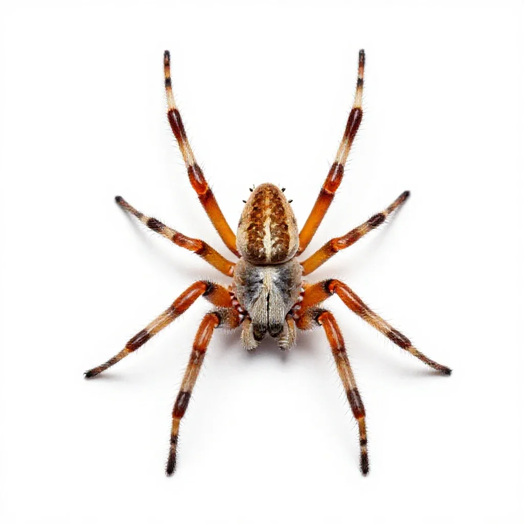 Barn spider isolated on a white background