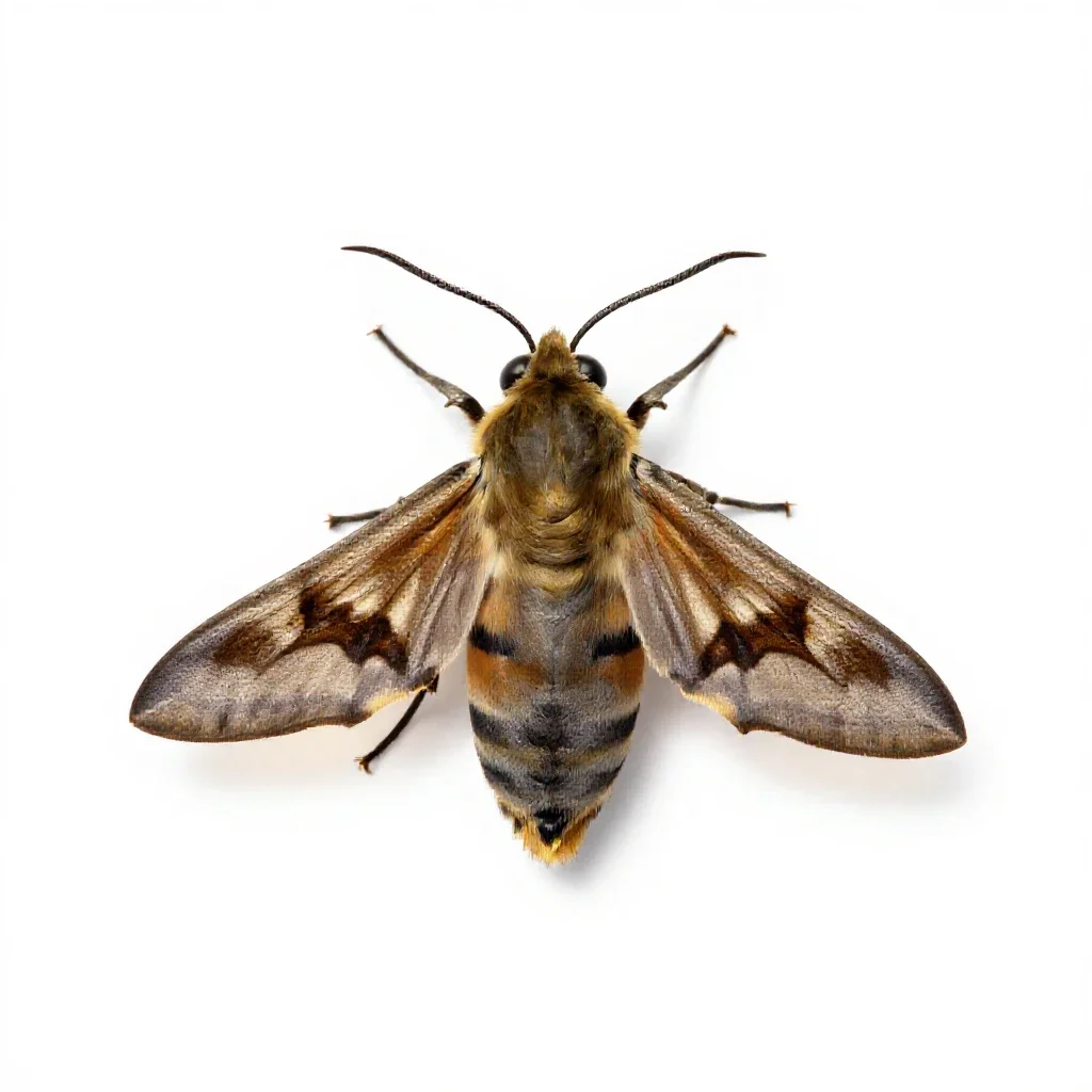 Bee moth isolated on a white background
