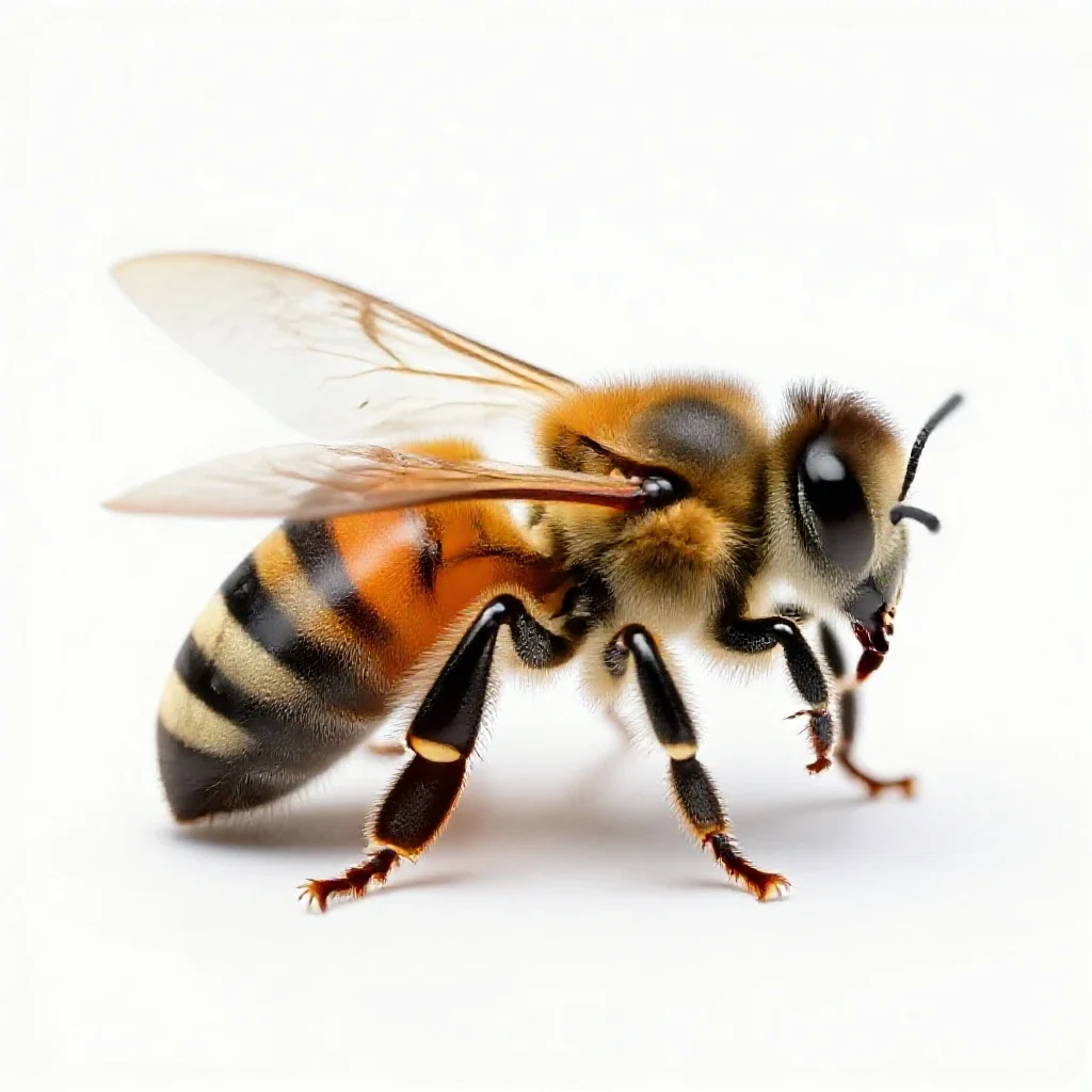 Bee isolated on a white background