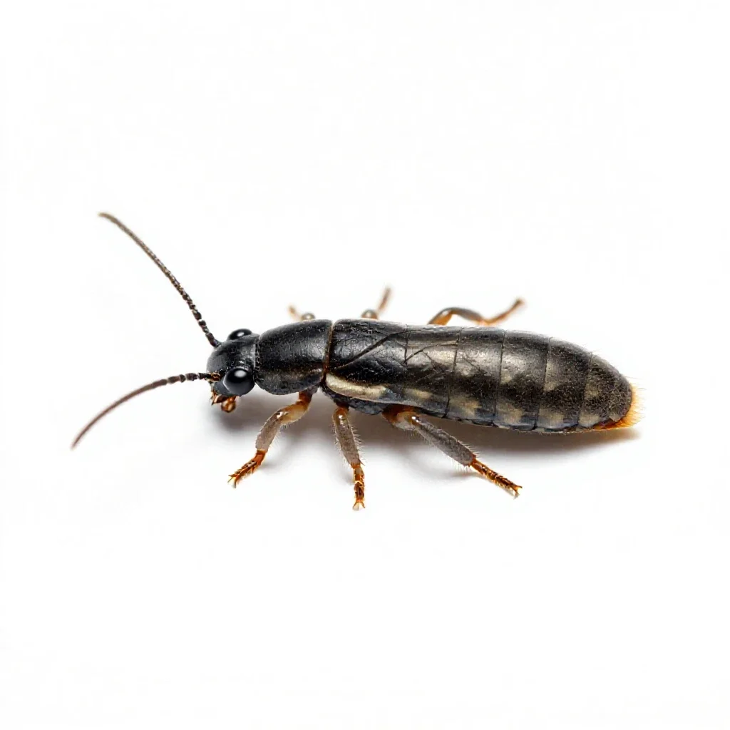 Birch leaf miner isolated on a white background