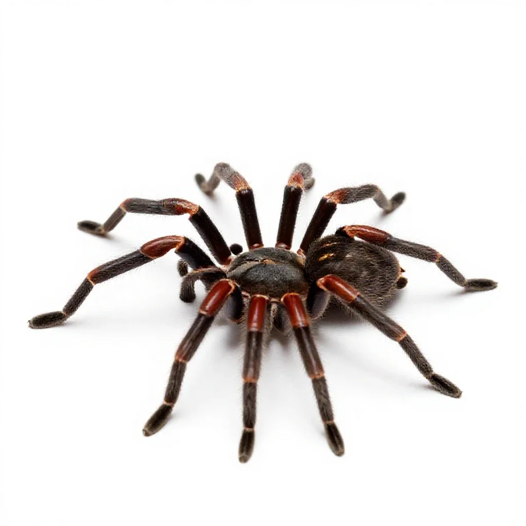 Black widow isolated on a white background