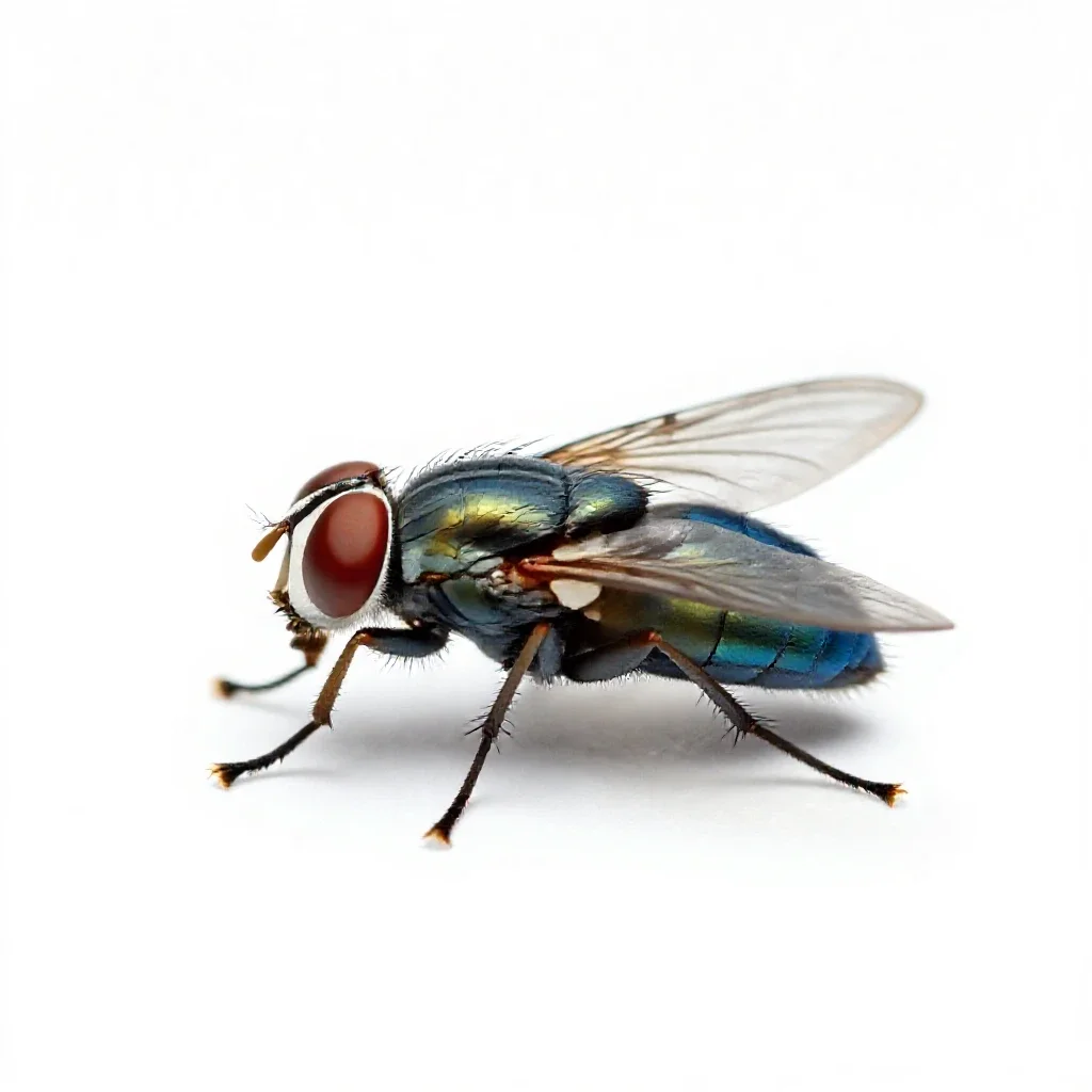 Blowfly isolated on a white background