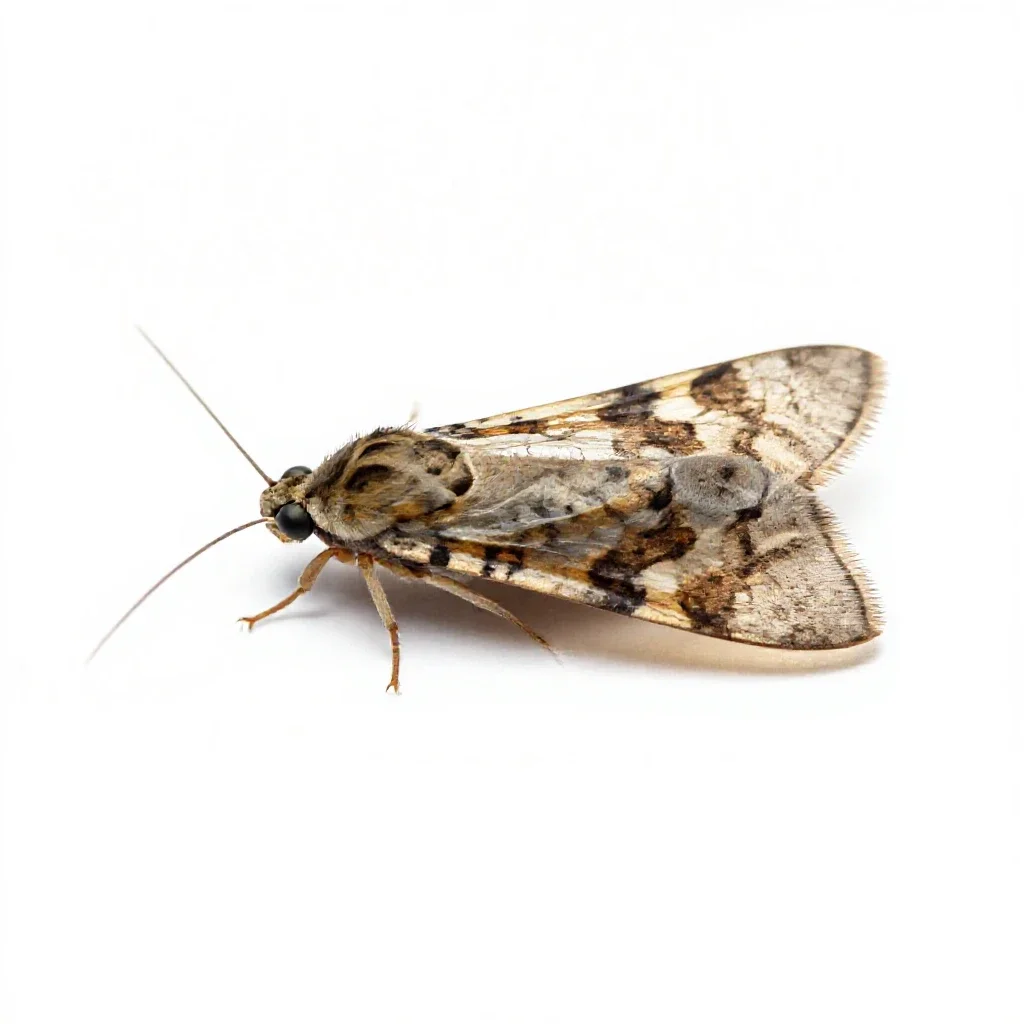 Caddis fly isolated on a white background