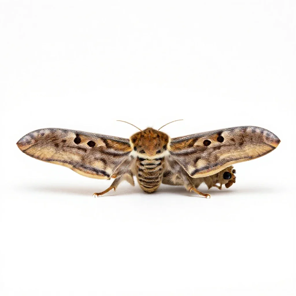 Carpet moth isolated on a white background